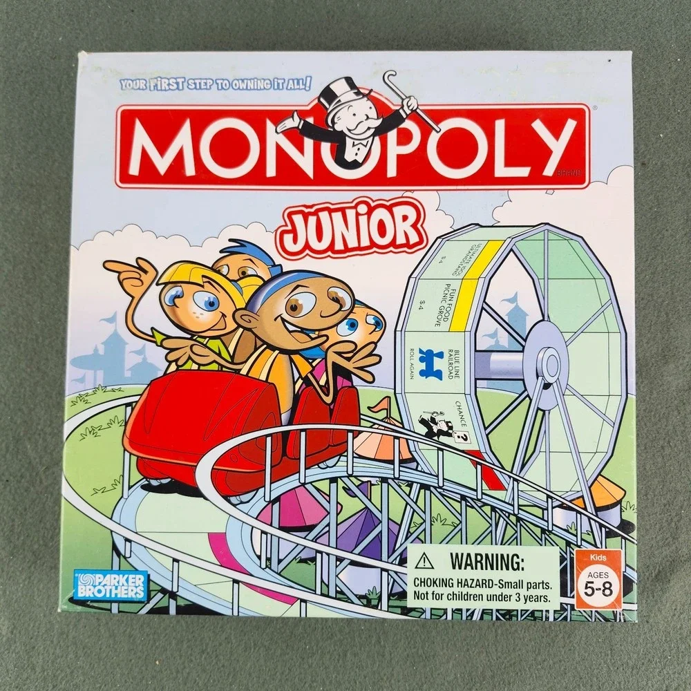 Monopoly Junior COMPLETE Parker Brothers 2005 Kids Childrens‎ Ticket Booth